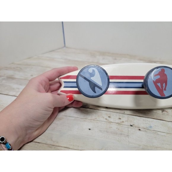 Surfboard Peg Wood‎ 3 Hooks Wall Art Surfing Beach Decor Hat Coat Rack Hanger - Picture 2 of 12